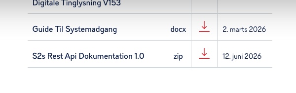Tinglysningsrettens eTl-side med den opdaterede systemadgangs- og REST-dokumentation