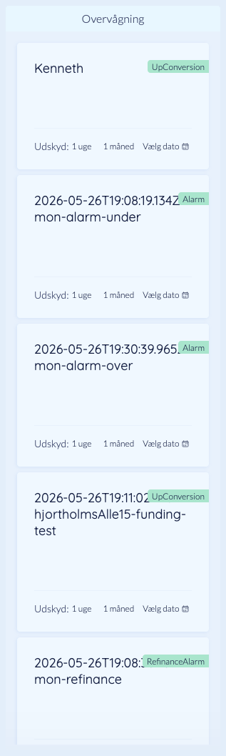Kunde på overvågningsboard