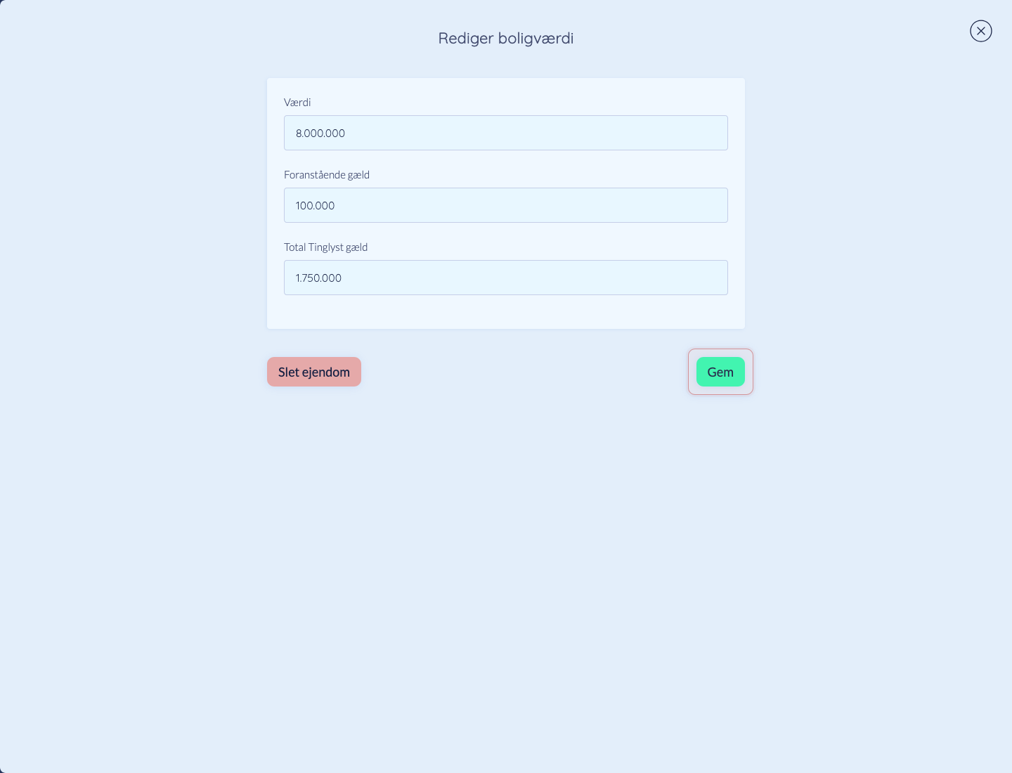 Rediger oplysninger