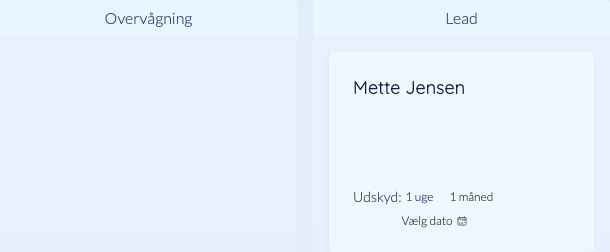 Kundens almindelige kort bliver på boardet
