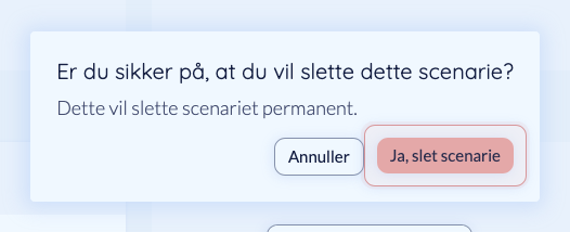 Bekræft sletning af sammenligningen