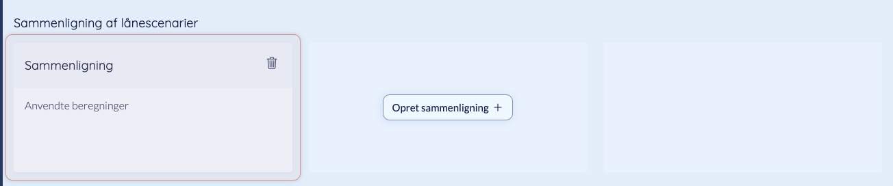 Naviger til scenarie sammenligning