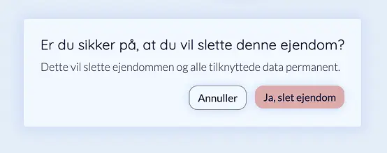 Bekræft sletning