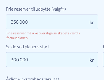 Ret fejlen ved reservefeltet